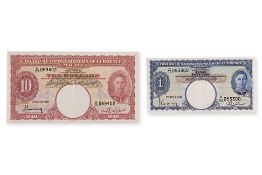 MALAYA GEORGE VI 1 DOLLAR; 10 DOLLARS 1941 (2)