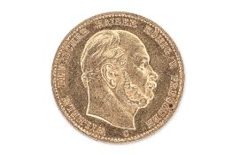 GERMANY-PRUSSIA WILHELM I GOLD 10 MARK 1872 C