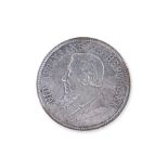SOUTH AFRICA REPUBLIC 5 SHILLINGS 1892 DOUBLE SHAFT