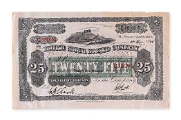 BRITISH NORTH BORNEO 25 DOLLARS 1926