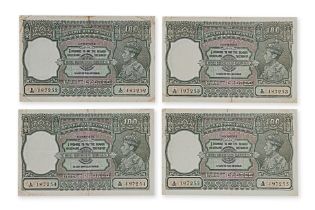 RESERVE BANK OF INDIA GEORGE VI 100 RUPEES 1943 (4)