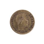 FRANCE NAPOLEON III GOLD 5 FRANCS 1857