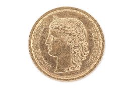 SWITZERLAND GOLD LIBERTAS 20 FRANCS 1886