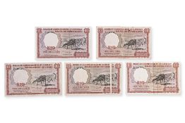 MALAYA AND BRITISH BORNEO BUFFALO SERIES 10 DOLLAR 1961 (5)