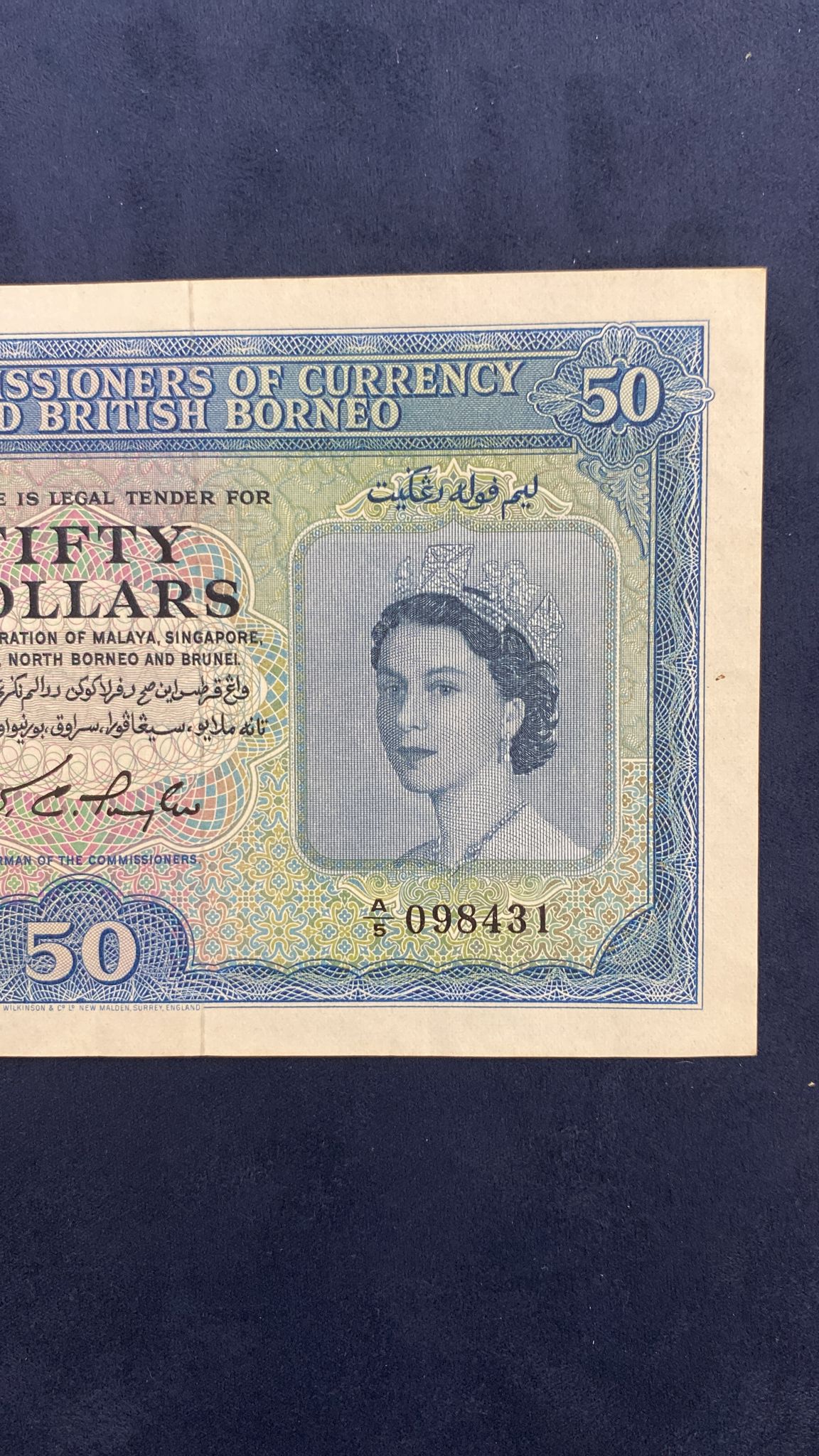 MALAYA & BRITISH BORNEO 5; 10; 50 DOLLARS 1953 (3) - Image 10 of 21