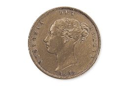 GREAT BRITAIN VICTORIA GOLD 1/2 SOVEREIGN 1876 SHIELD BACK