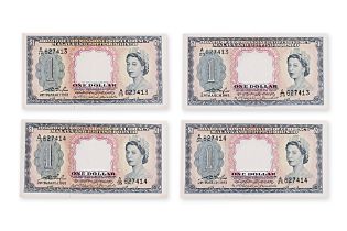 MALAYA & BRITISH BORNEO ELIZABETH II 1 DOLLAR 1953 (4)