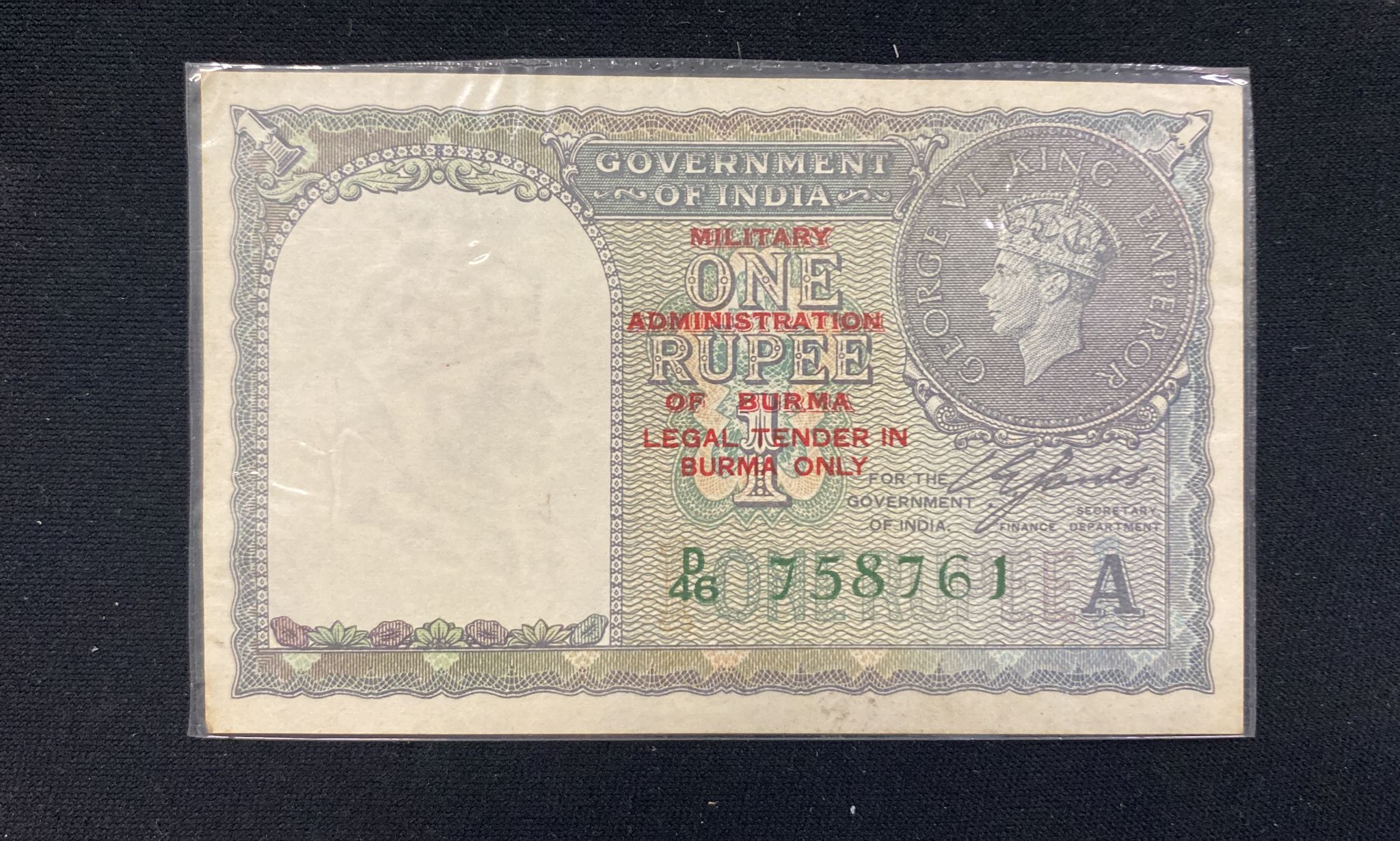 RESERVE BANK OF INDIA BURMA 1; 5; 10 RUPEES 1937-1944 (14) - Image 13 of 21