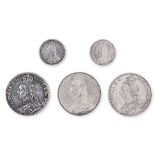 GREAT BRITAIN VICTORIA MIXED SILVER COINAGE (5)