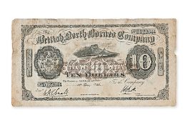 BRITISH NORTH BORNEO 10 DOLLARS 1926