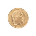 FRANCE NAPOLEON III GOLD 20 FRANCS 1868 BB