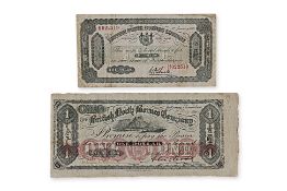 BRITISH NORTH BORNEO 1 DOLLAR 1904, 5 DOLLARS 1940 (2)