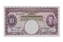 MALAYA GEORGE VI 10 DOLLARS 1940