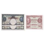 MALAYA GEORGE VI 1 DOLLAR; 5 CENTS 1941 (4)