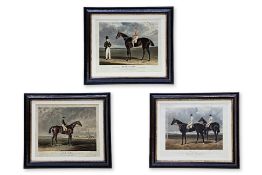 THREE 19TH CENTURY BRITISH HORSE RACING PRINTS