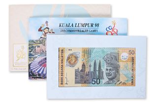 MALAYSIA 50 RINGGIT 1998 COMMONWEALTH GAMES CONSECUTIVE (10)