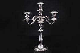 A CHRISTOFLE SILVER-PLATED CANDELABRA
