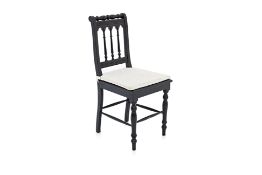 AN ANGLO-INDIAN EBONY SIDE CHAIR