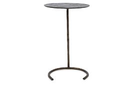 A CRATE & BARREL BRONZE SIDE TABLE