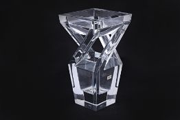 A BACCARAT CRYSTAL 'ARCHITECTURE' VASE