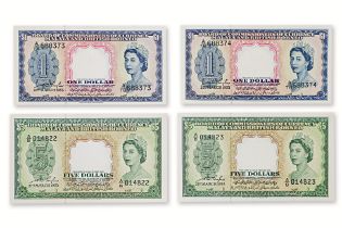 MALAYA & BRITISH BORNEO ELIZABETH II 1; 5 DOLLARS 1953 (4)