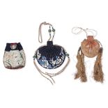 THREE CHINESE SILK EMBROIDERED PURSES