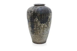 A LARGE CAMBODIAN POTTERY STORAGE JAR