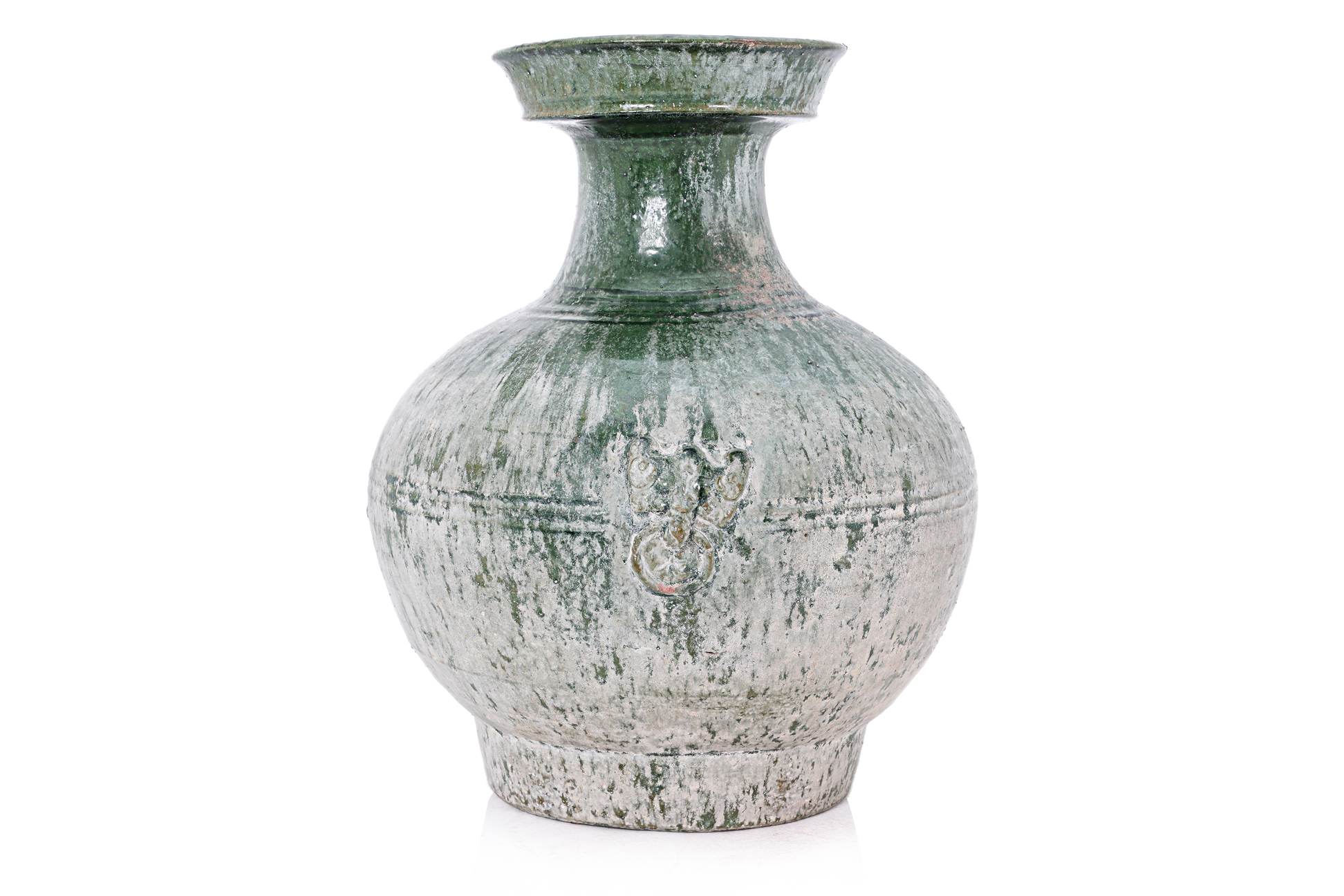 A GREEN GLAZED POTTERY JAR, HU - Image 2 of 5