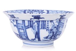 A BLUE AND WHITE PORCELAIN BOWL
