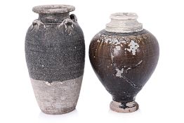 TWO SOUTHEAST ASIAN POTTERY JARS