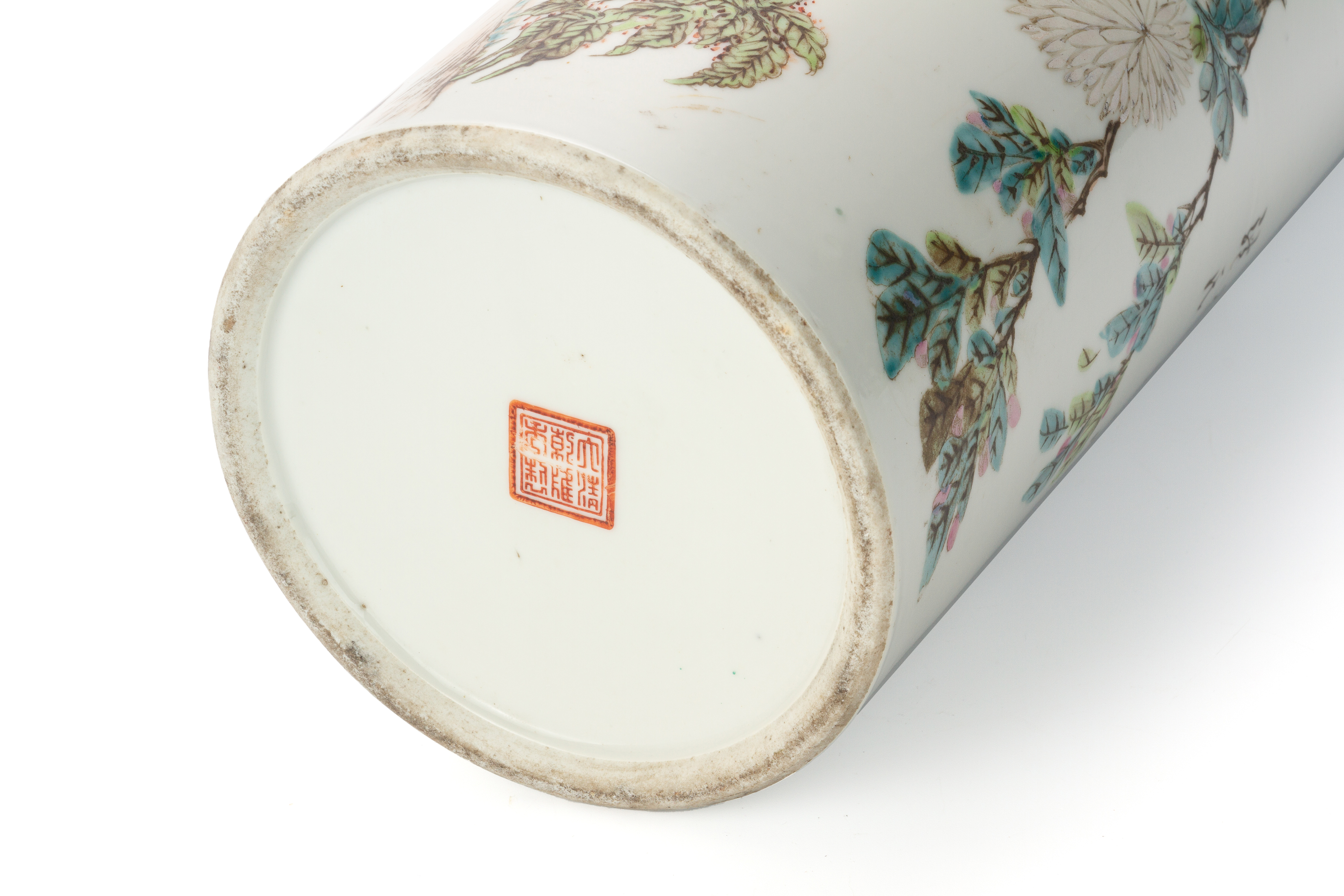 A QIANJIAN STLYE PORCELAIN CYLINDRICAL VASE OR HAT STAND - Image 3 of 7