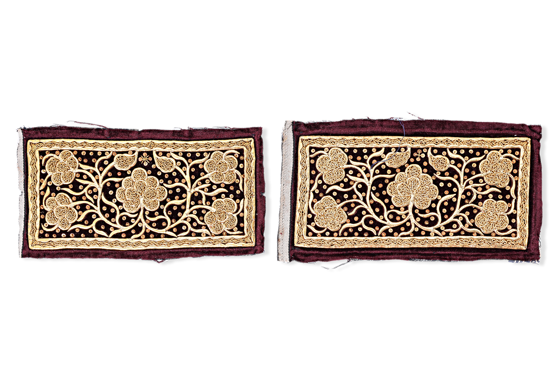 THREE PAIRS OF MALAYSIAN EMBROIDERED PILLOW ENDS - Image 4 of 4