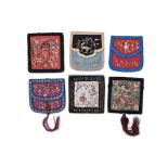 SIX CHINESE SILK EMBROIDERED PURSES
