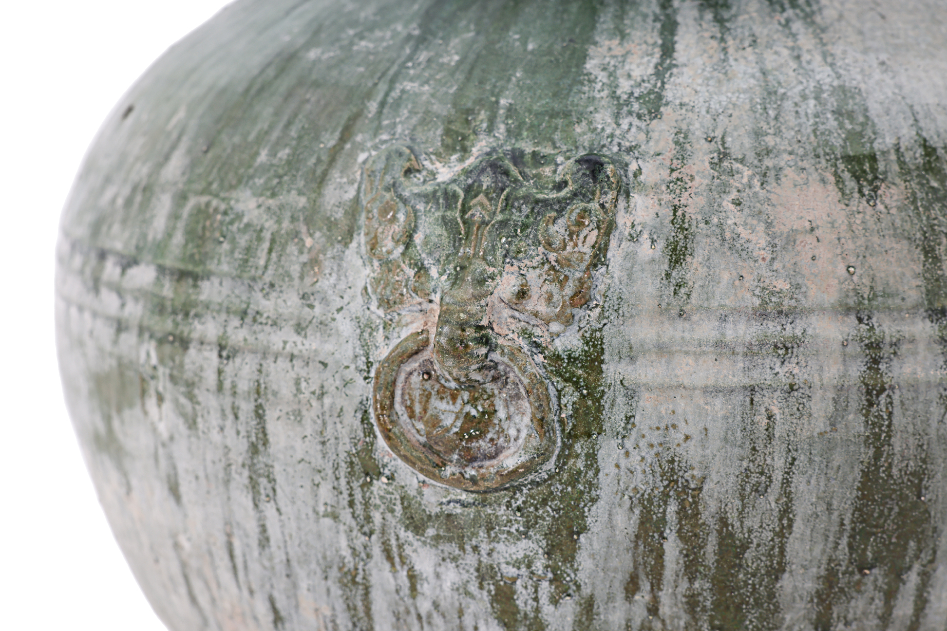 A GREEN GLAZED POTTERY JAR, HU - Image 4 of 5