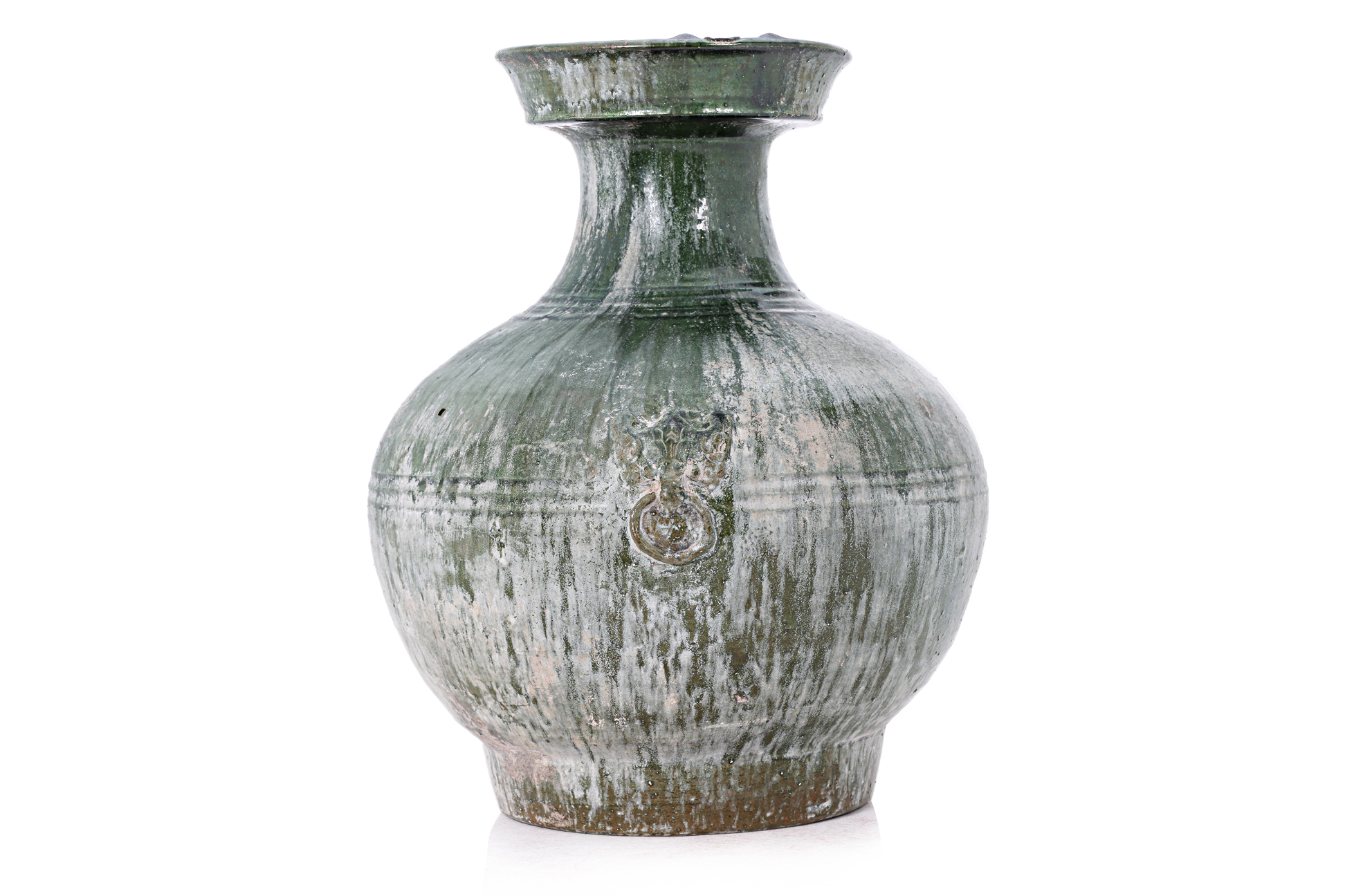 A GREEN GLAZED POTTERY JAR, HU - Image 3 of 5