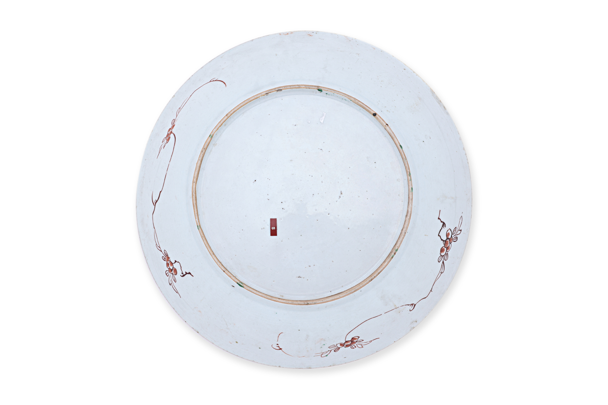 A LARGE FAMILLE VERTE 'PEONY' PORCELAIN DISH - Image 3 of 6