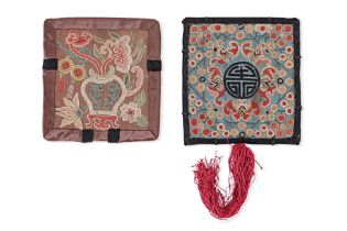 TWO CHINESE SILK EMBROIDERED PURSES