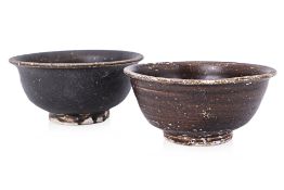 TWO SOUTHEAST ASIAN BROWN GLAZED BOWLS