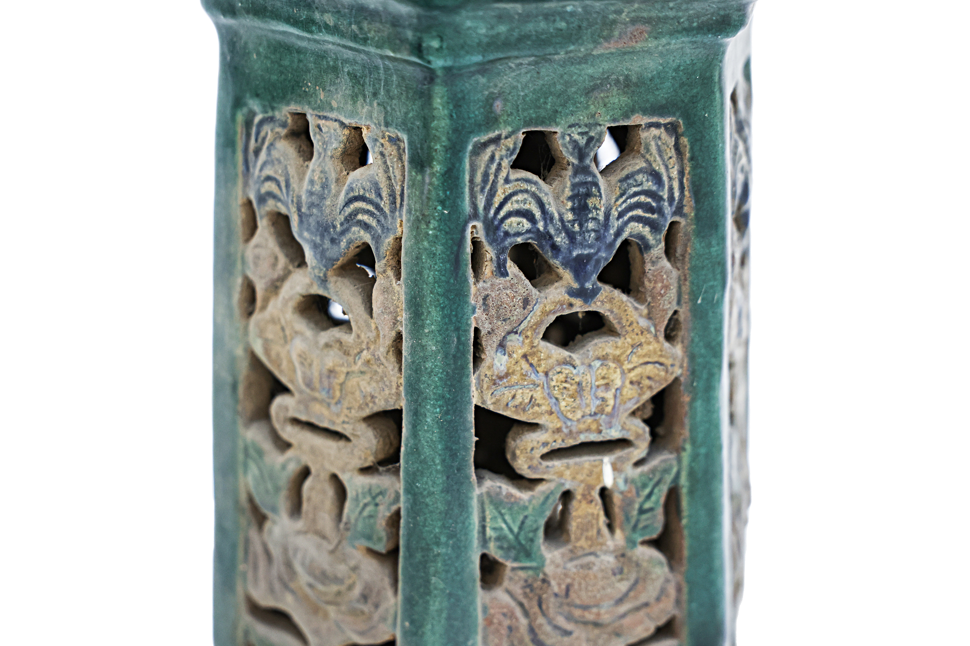 TWO GLAZED POTTERY JARDINIERE STANDS - Image 2 of 5