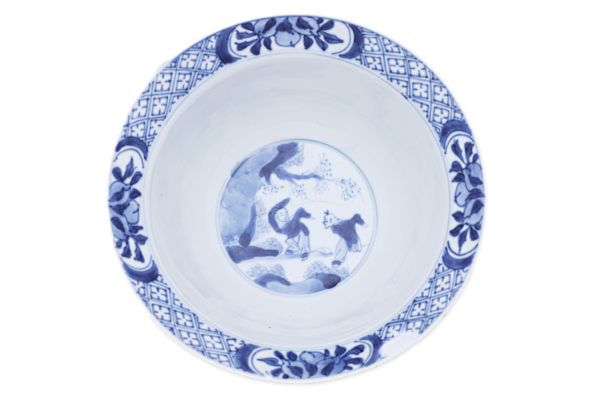 A BLUE AND WHITE PORCELAIN BOWL - Image 2 of 8