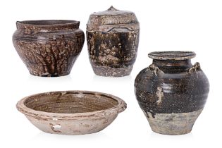 A GROUP OF FOUR SOUTHEAST ASIAN CERAMICS