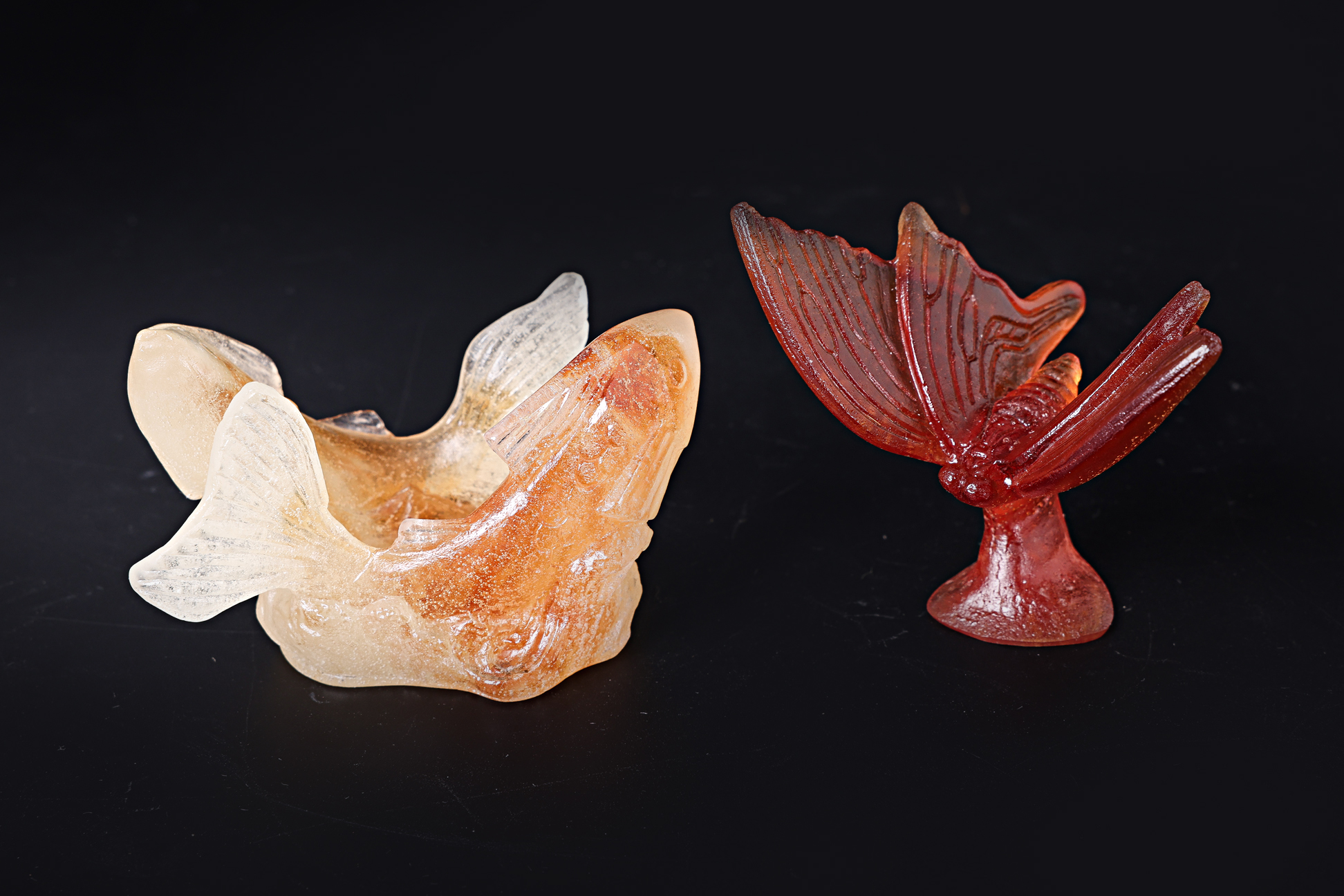 A GROUP OF FOUR DAUM GLASS SCULPTURES - Image 2 of 3