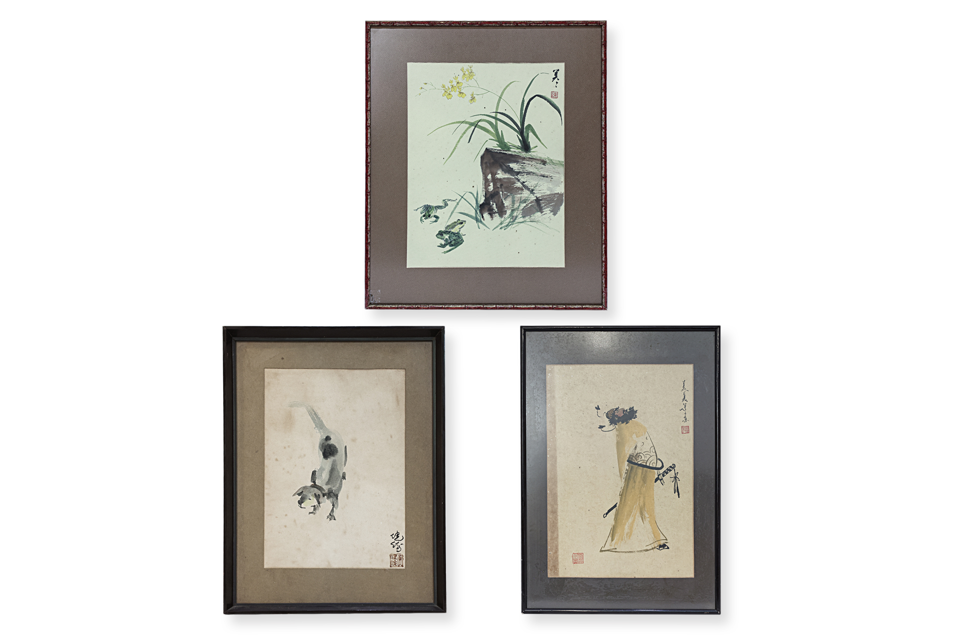 A GROUP OF THREE CHINESE INK PAINTINGS