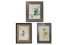 A GROUP OF THREE CHINESE INK PAINTINGS