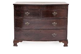 A GEORGE III ENGLISH CHEST OF DRAWERS