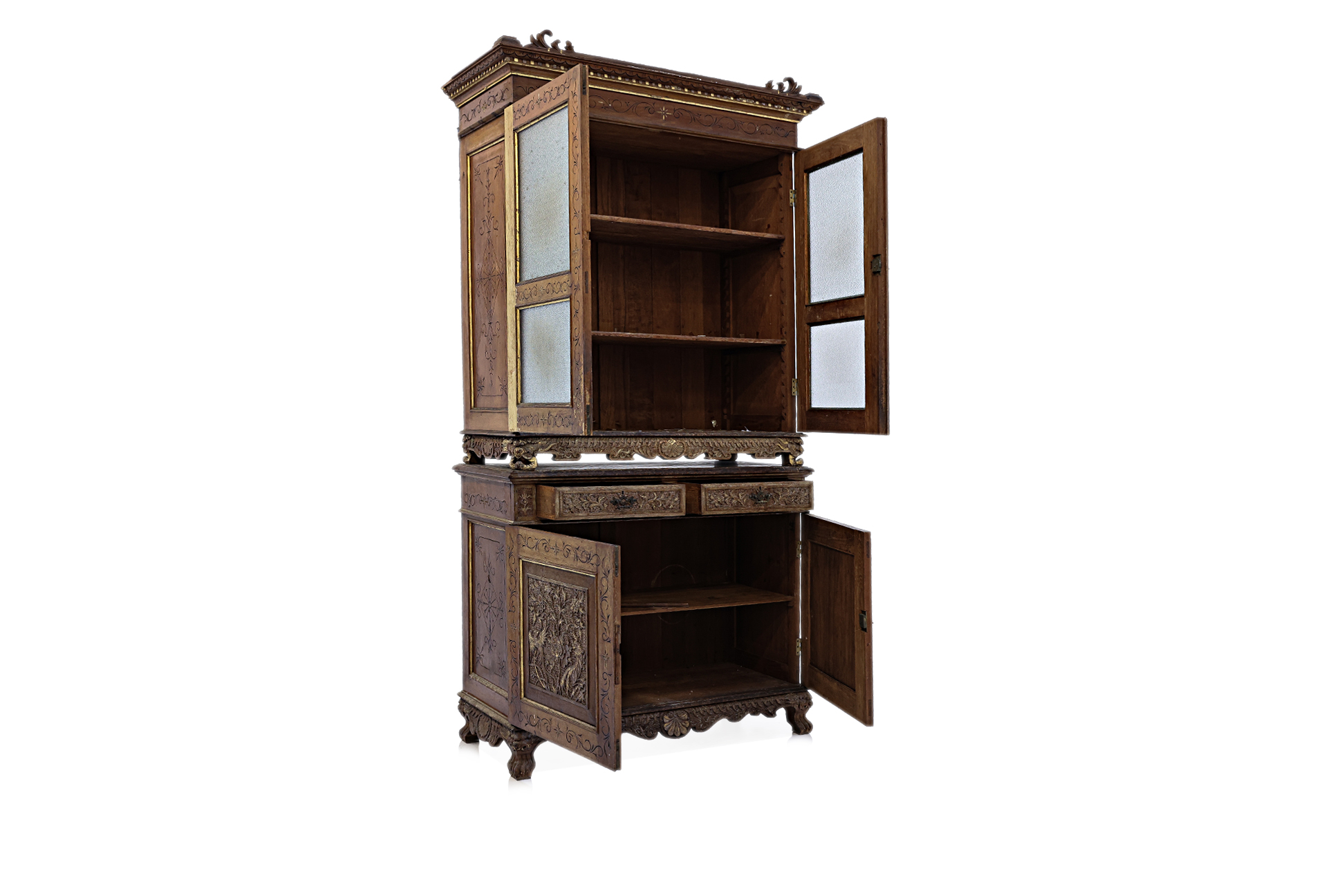 A TWO-TIER PERANAKAN CABINET - Image 2 of 4