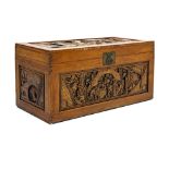 A CARVED CAMPHOR CHEST