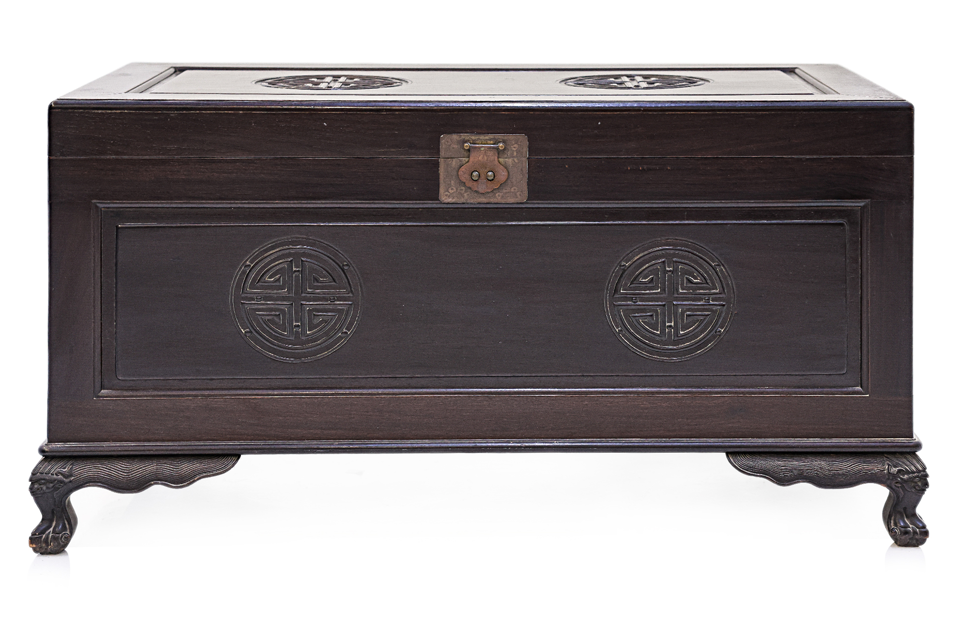 A CHINESE HARDWOOD AND CAMPHOR CHEST