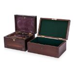 TWO VICTORIAN WOODEN BOXES