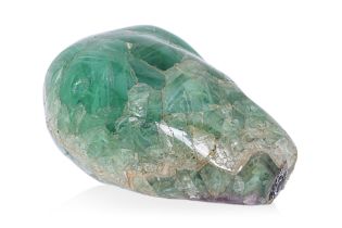 A LARGE POLISHED FLOURITE SPECIMEN